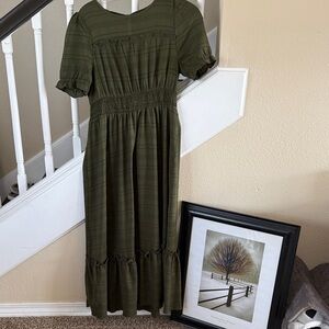 SHEIN Olive Green Maxi Dress